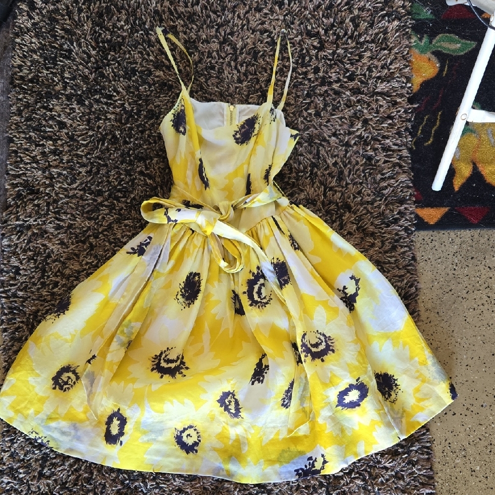 Kate Spade Sunflower DAISY Yellow  Dress Size 4